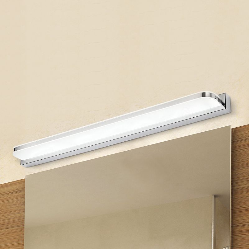 Ultra-Thin Acrylic Vanity Wall Light Minimalism 9"/16.5" W LED Chrome Finish Wall Lamp for Bathroom, Warm/White Lighting