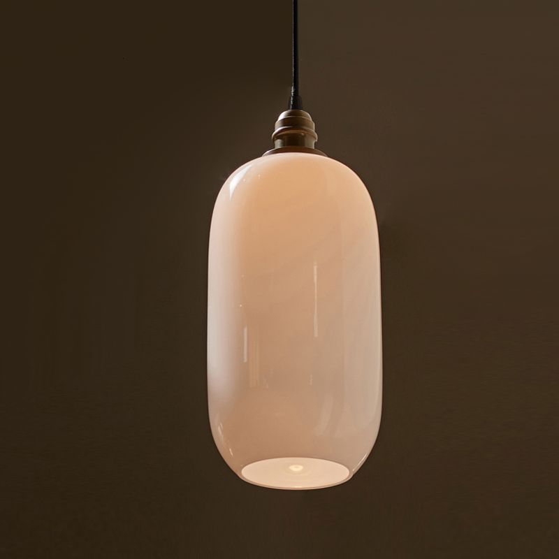Lampe suspendue en verre blanche Style moderne 1 Éclairage de la tête
