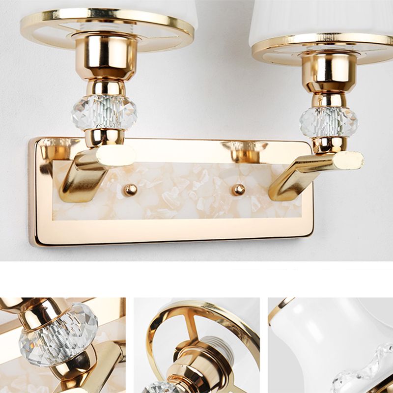 1 Light Armed Sconce Mur Light Modern Minimalist Style Glass Wall Sconce