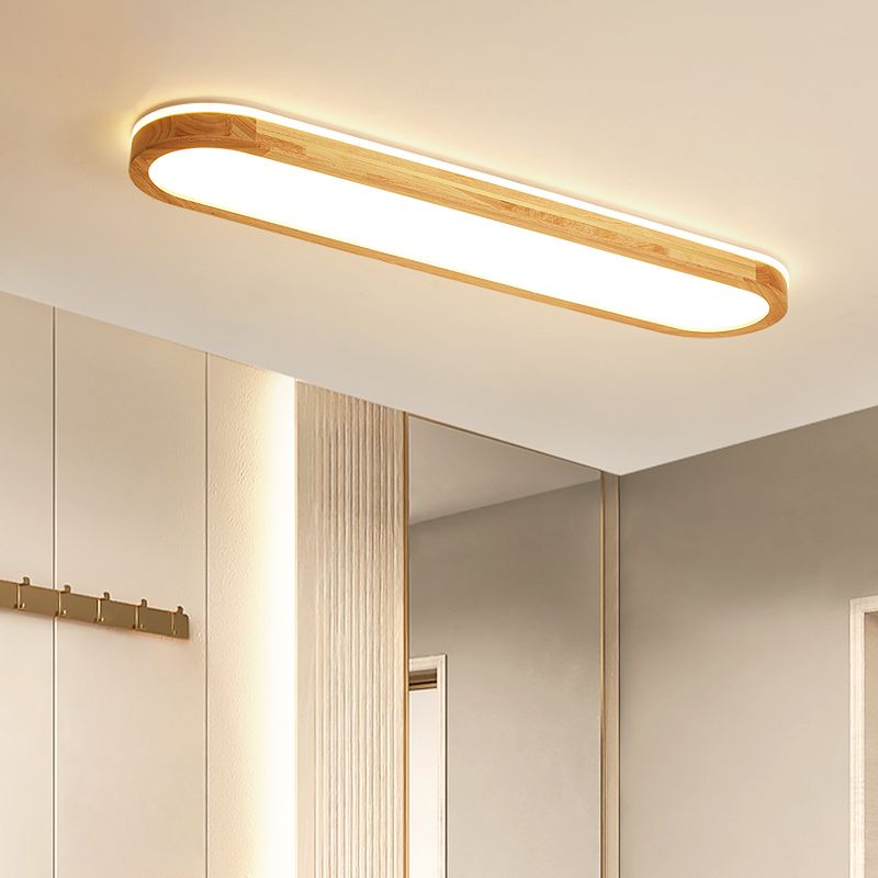 Luminaires de plafond encastrés modernes en bois, luminaires montés au plafond pour le salon