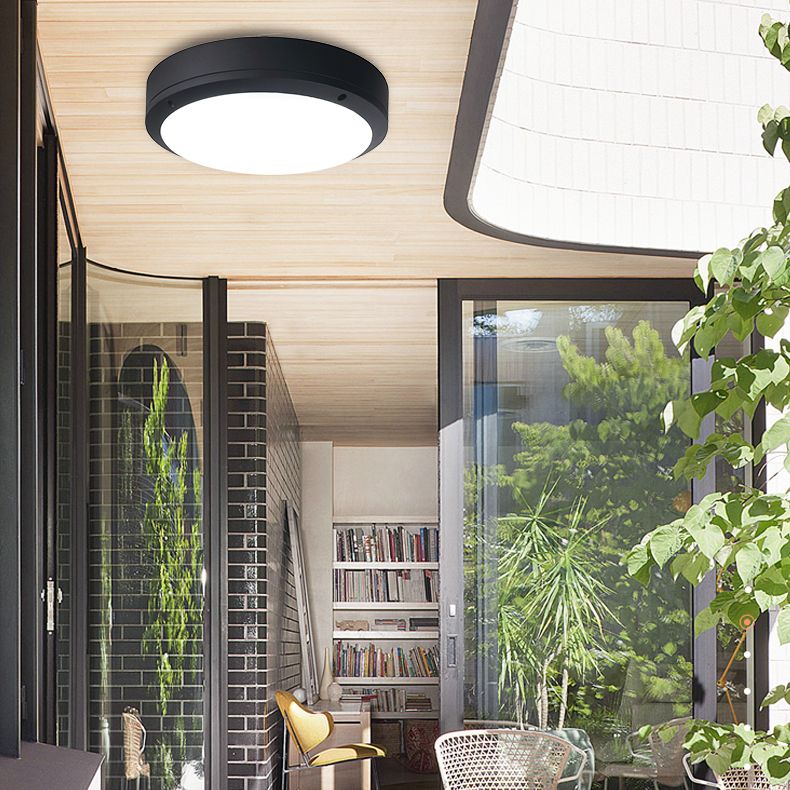 Luz de techo LED para interiores y exteriores, sencilla y moderna, resistente al agua, montaje empotrado