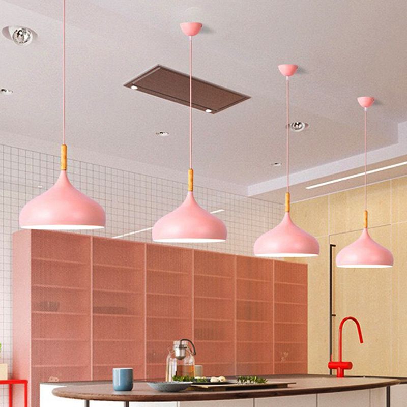 9,5 "/12.5"/14 "W Teardrop -Anhängerbeleuchtung im nordischen Metall Metal 1 hellschwarz/weiß/gold hängendes Licht