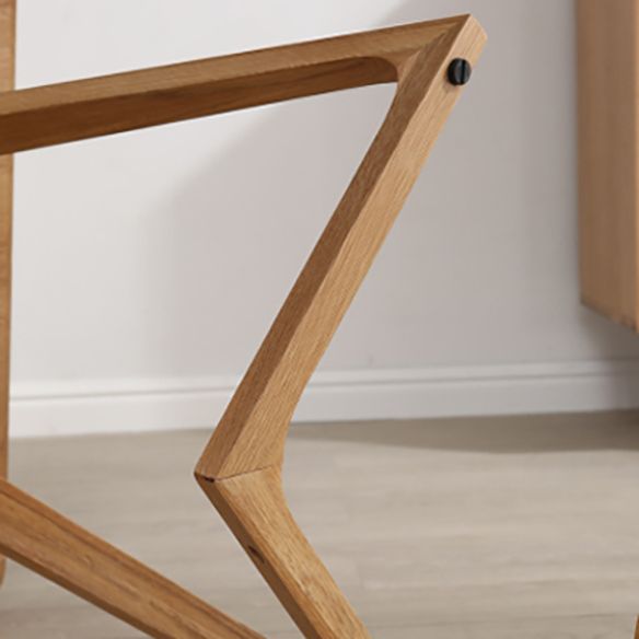 Modern Style Solid Wood Dining Set with Rectangle Shape Table and Double Pedestal Base