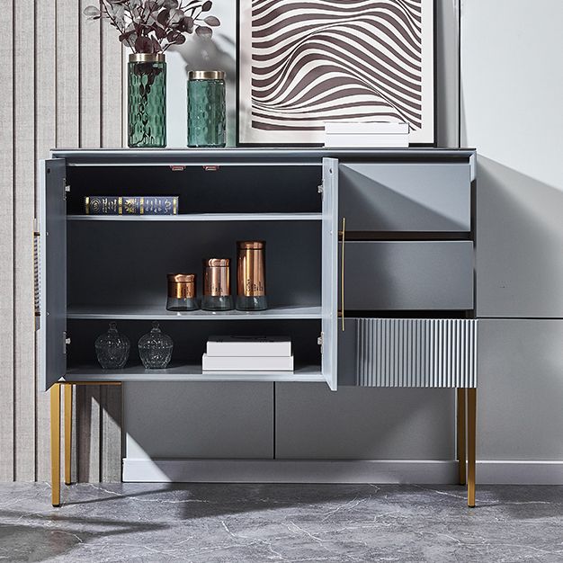 Contemporary Glam Combo Dresser Stone Storage Chest Dresser for Bedroom