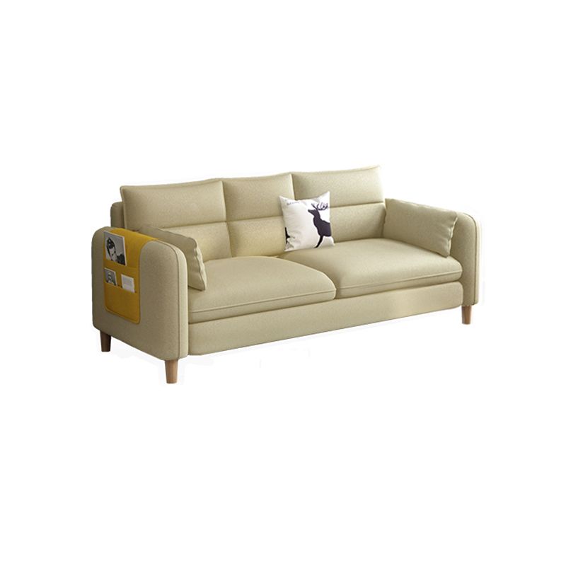 Contemporary Sewn Pillow Back Standard 3-seater Stationary Sofa