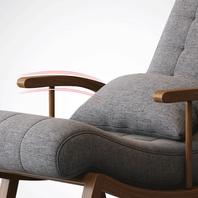 25.59"Wide Accent Chair Cotton Blend Lounge Chair with Sled Base and Pillow Back