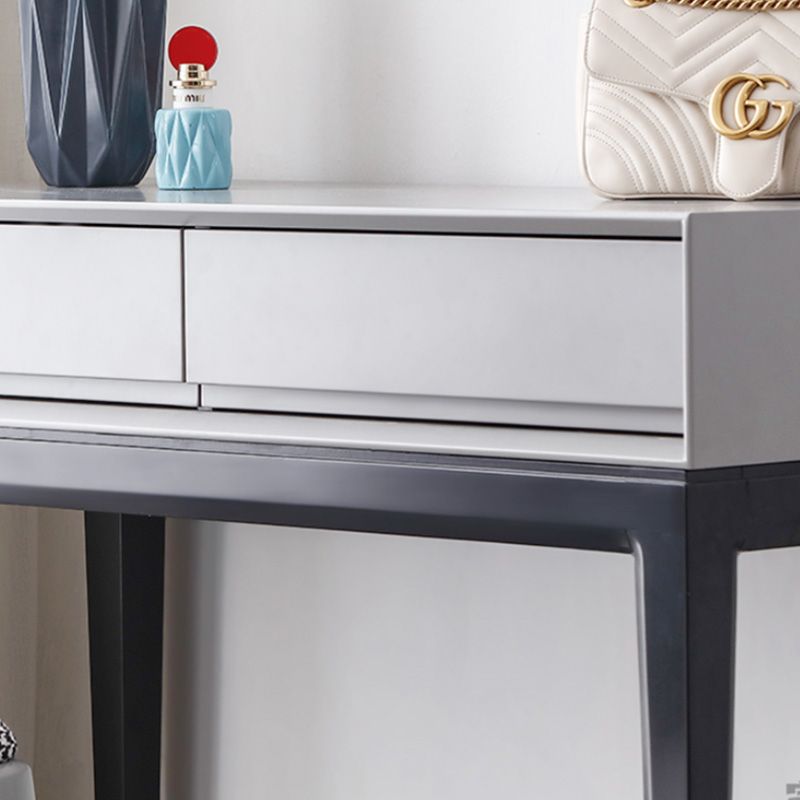 Modern Wooden Mirror Bedroom With Drawer Standing Vanity Dressing Table