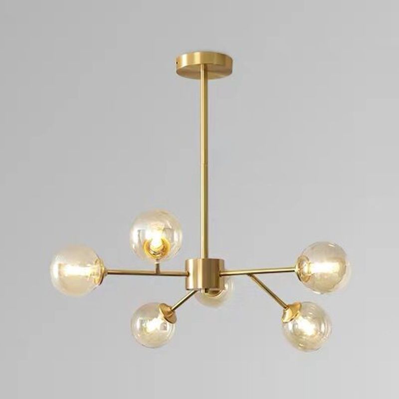 Globe Metal kroonluchter lichtglasschaduw moderne suspensie hanglamp