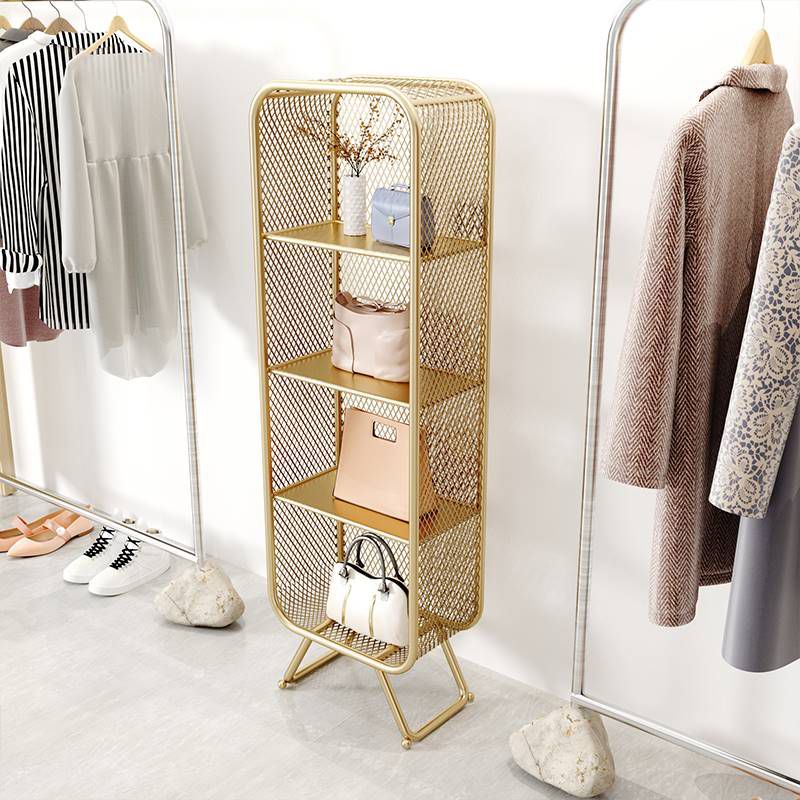 Contemporary Metal Bookshelf Standard Shelf Bookcase for Study Room