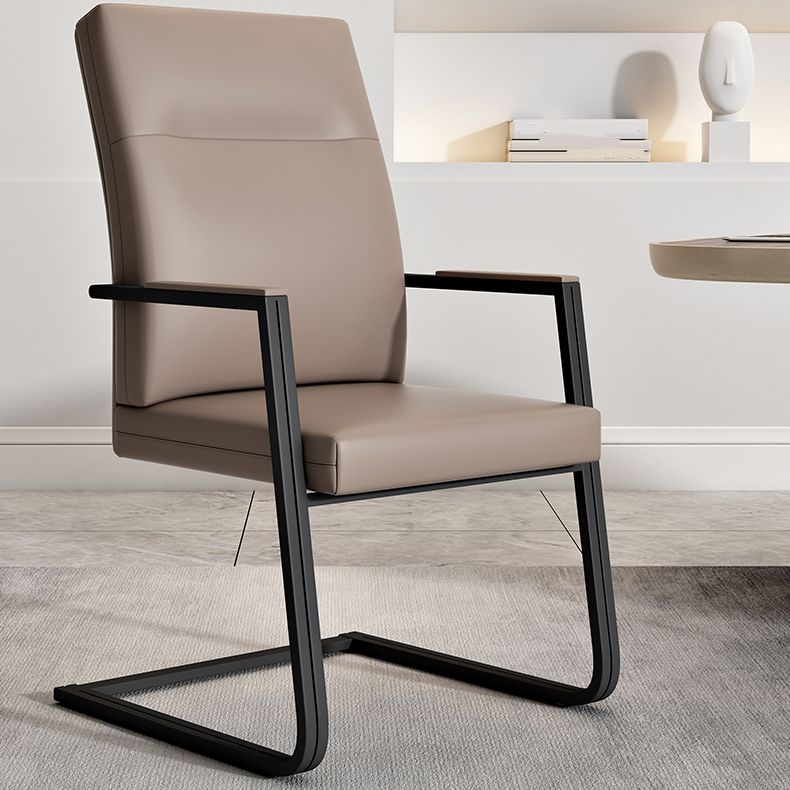 Modern Style Arm Working Chair Faux Leather High Back Office Chair