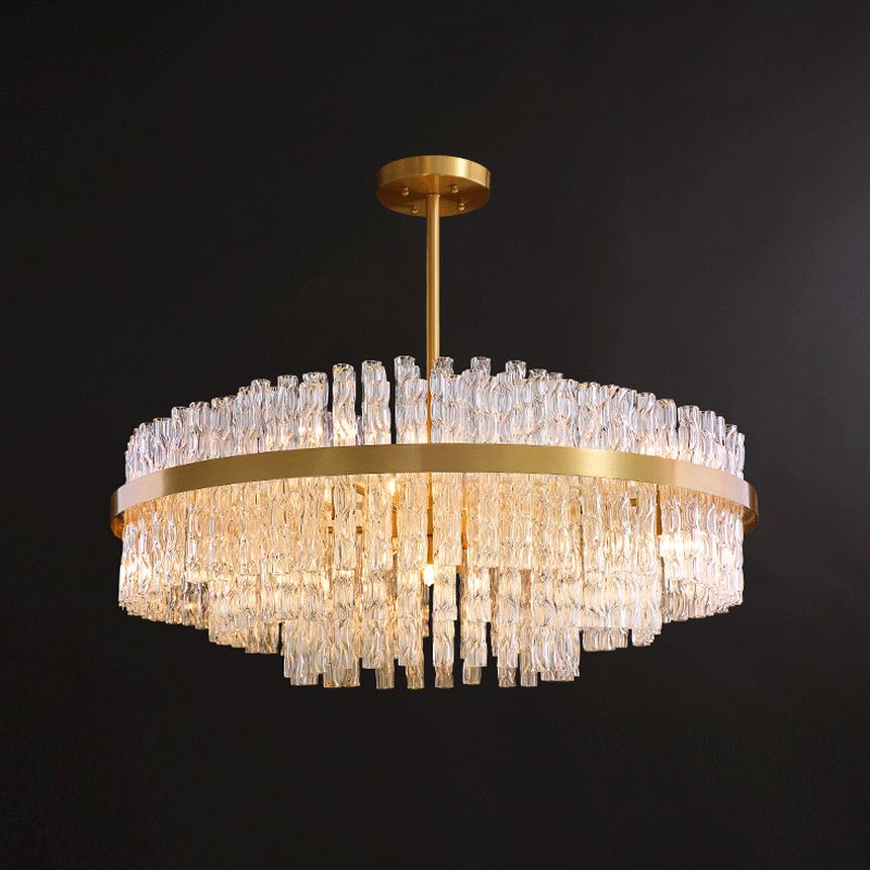 Moderner Stil Ring Kronleuchter Kristall Multi -Lichter Kronleuchter für Wohnzimmer