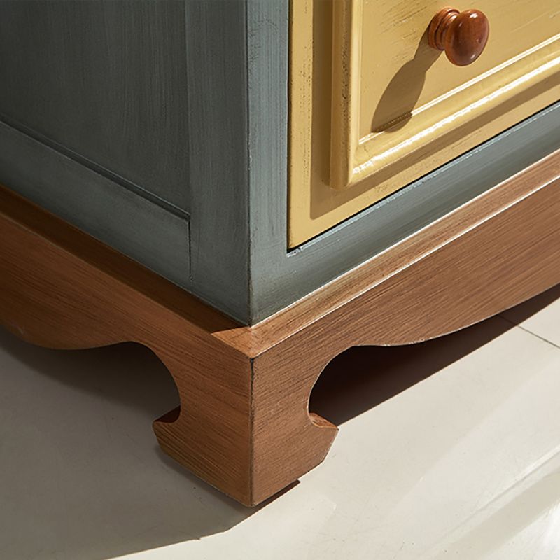 Wood Combo Dresser Traditional Style Vertical Chest for Bedroom