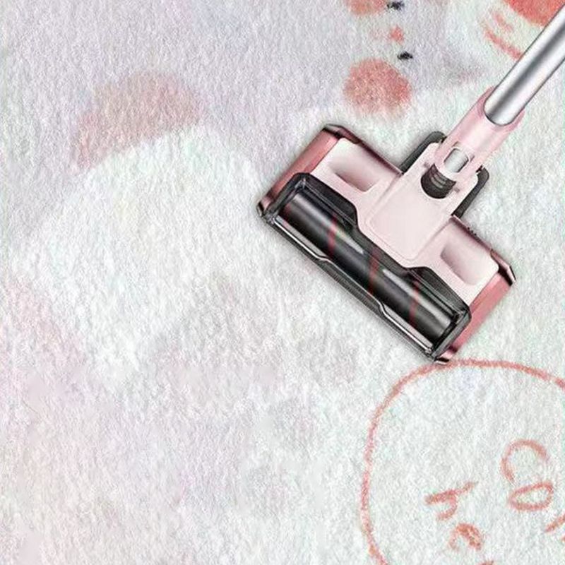 Beige Color Block Rug Polyester Nordic Indoor Rug Non-Slip Backing Rug for Drawing Room