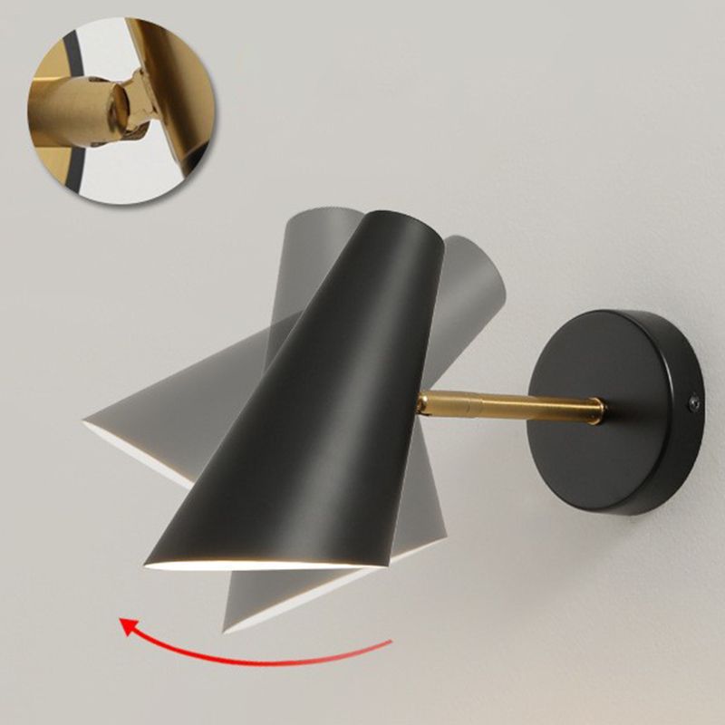 Modern Single Black Bathroom Vanity Light Shaded Metal Bath Bar
