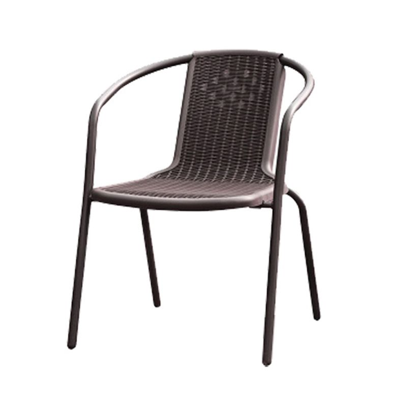 Industrial Metal Dining Armchair Stacking Patio Dining Chair