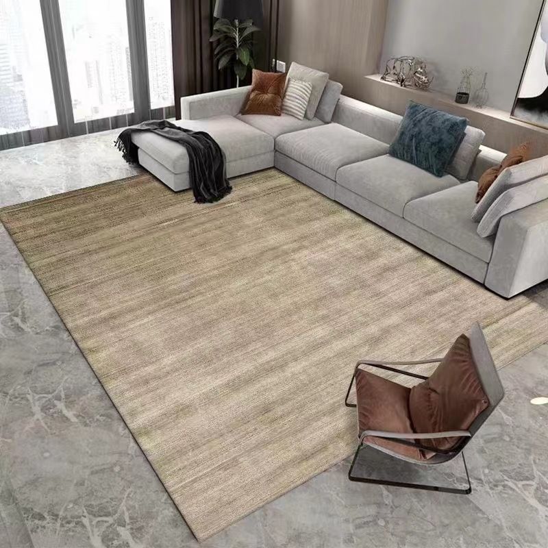 Brown Modern Rug Poleyster Gradient Ramp Rug Washable Rug for Drawing Room