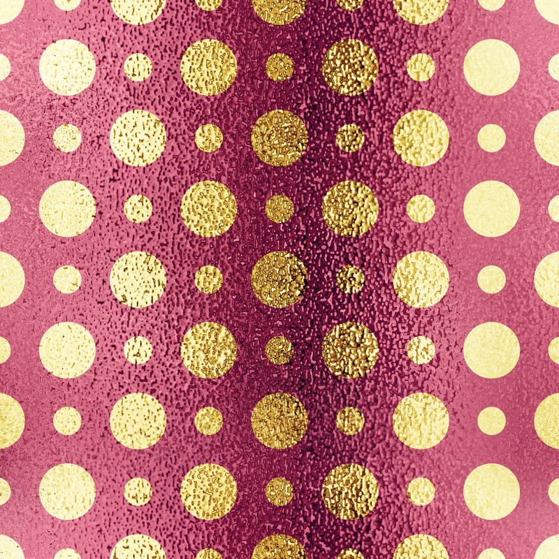 Large Polka Dots Wallpaper Mural for Home Foil Wall Art in Bright Color, Waterproof