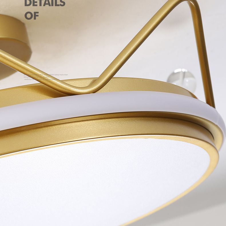 Round Semi Flush Mount Ceiling Fixture Kids Acrylic Semi Flush Light