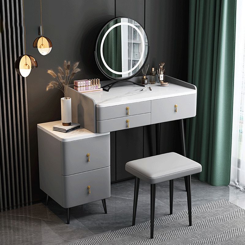 Bedroom Make-up Vanity 31.50" High Modern Dressing Table with 5 Drawers