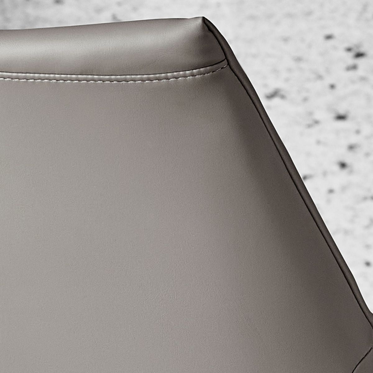 Modern Gray Dining Side Chair Faux Leather Armless Dining Chairs