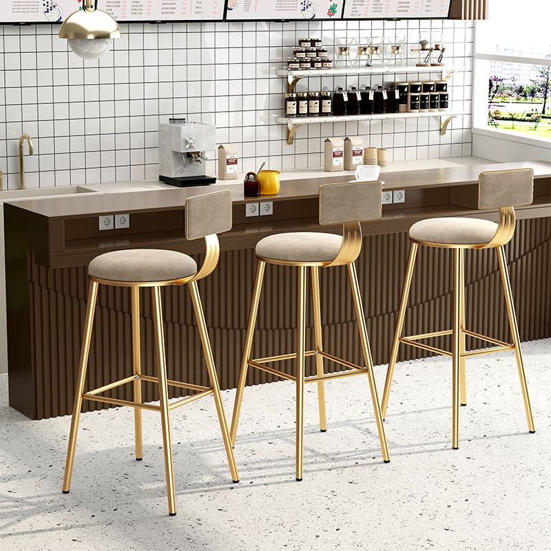 Taburete de bar de metal de estilo industrial, taburete de mostrador con asiento redondo para barra de cocina