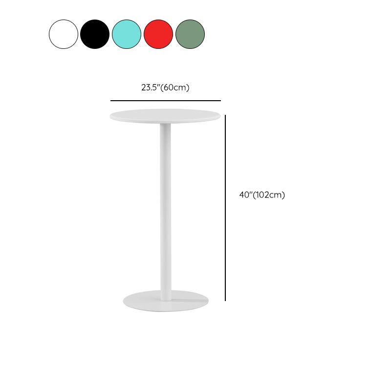 Modem & Contemporary Metal Round Bar Wine Table for Living Room