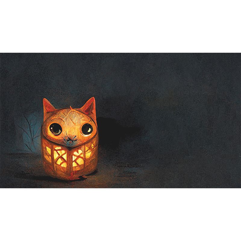 Halloween Pumpkin Pattern Wall Mural Moistureproof for Living Room and Bedroom Decoration