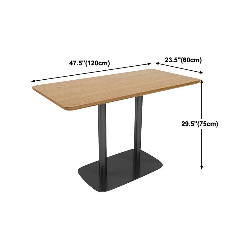Colección de comedor de madera maciza Mesa de comedor de estilo industrial para el hogar
