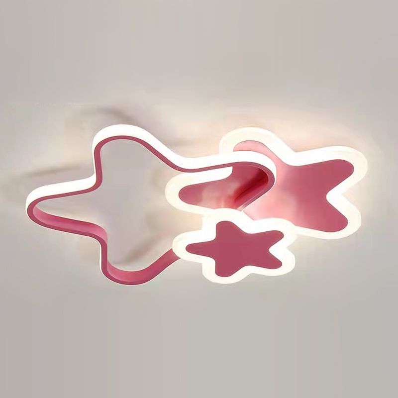 Modern Star Shape Ceiling Mount Light Fixture 3 Lights Ceiling Mounted Light