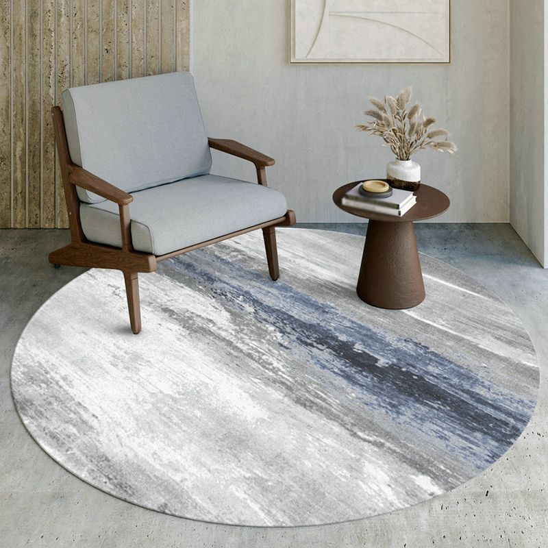 Modern Living Room Area Rug Abstract Pattern Polyester Area Carpet Non-Slip Backing Rug