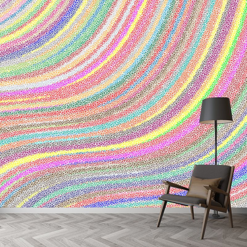 Illustration Pattern Mildew Wall Mural Horizontalt for Living Room