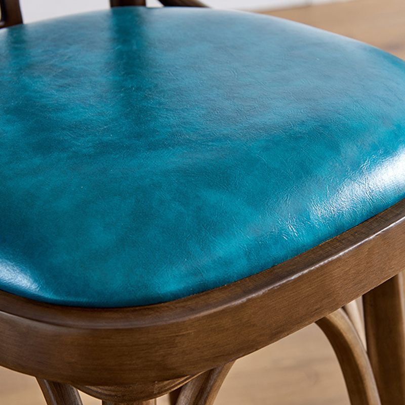 Contemporary Indoor Wood Barstool Swivel Footrest Armed Bar Stool