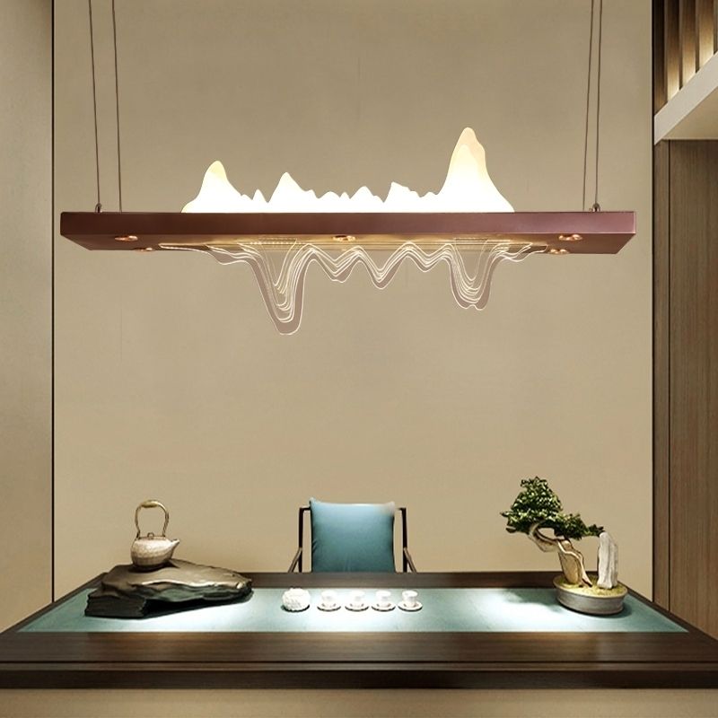 Squared Island Pendant LED Acrylic Modern Ceiling Pendant Light for Dining Room