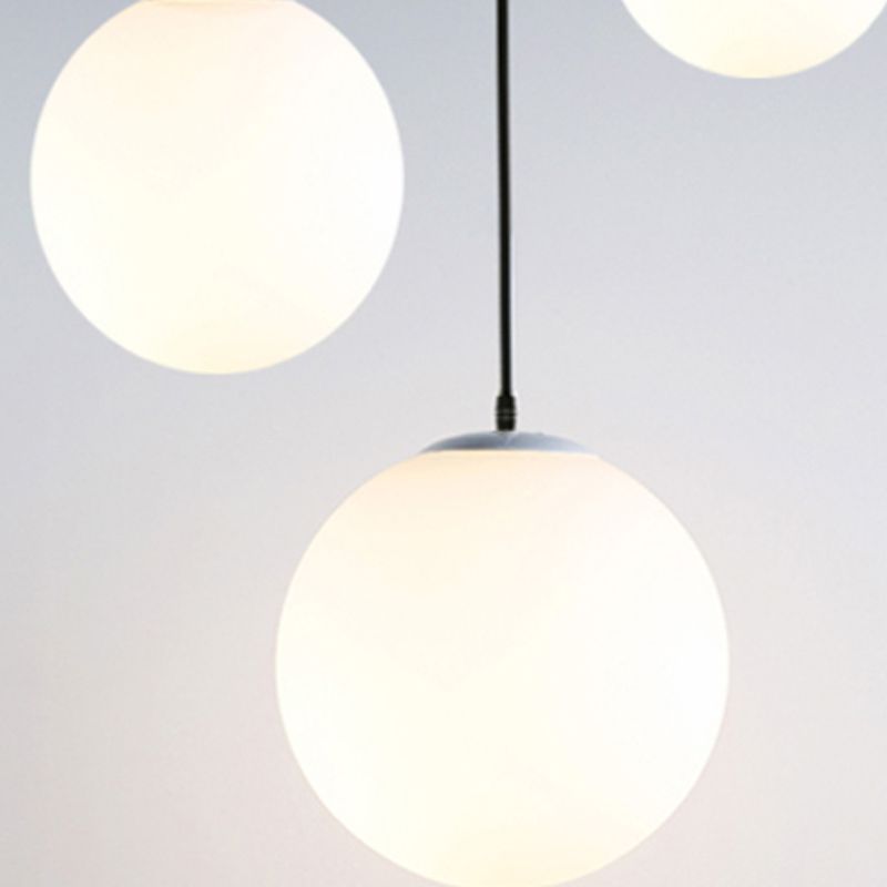 Ball Shape Hanging Light Fixture Glass Simple Hanging Pendant Light