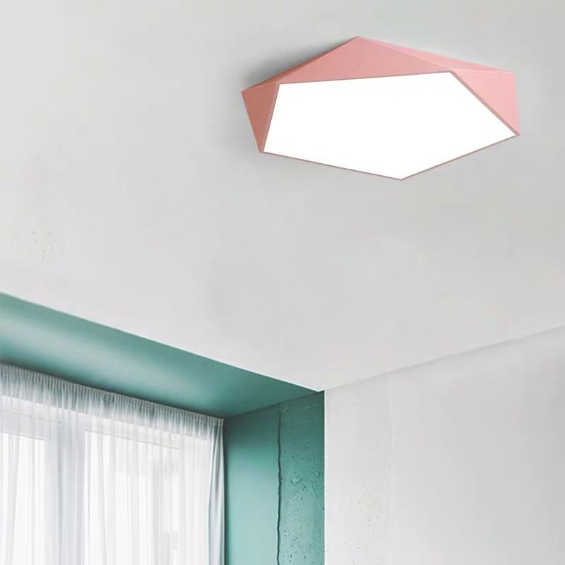 Nordic flushmountlights plafonnier macaron coloré pour salon