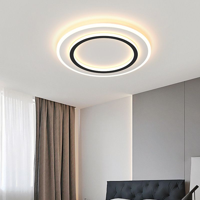 Modern Style Geometrical Flush Ceiling Lights 1-Light Acrylic Flush Mount Led Fixture