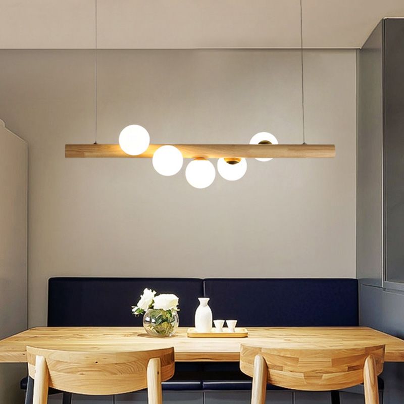 Spherical Large Kitchen Pendant Lights Glass Modern Simplicity Island Chandelier Lights for Dining Table