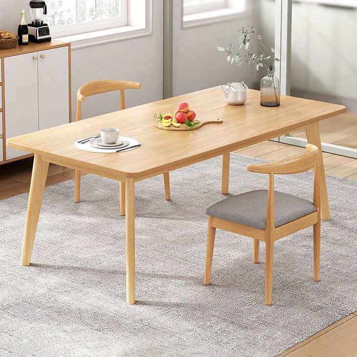 Minimalist Rectangle Shape Standard Dining Set MDF Kitchen Dining Set with 4 Legs Base