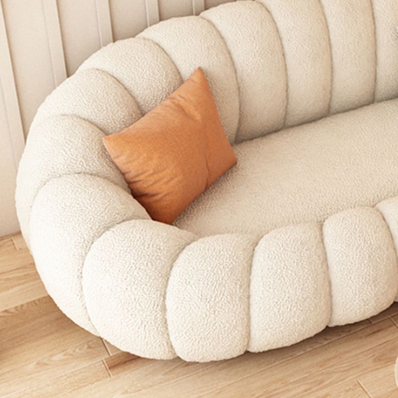 Contemporary Wool Sofa with Swen Pillow Back for Living Room