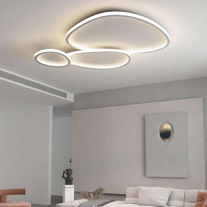 Modern Flush Mount Ceiling Fixture Metal Flush Ceiling Light for Living Room