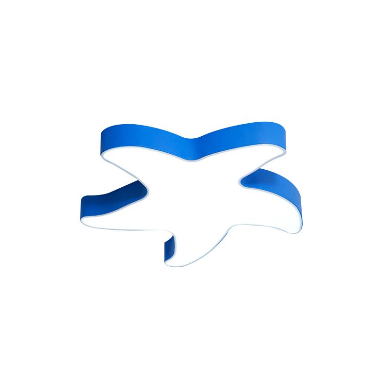 Lámpara de techo acrílica de color caramelo con montaje empotrado de estrella de mar Macaron Loft