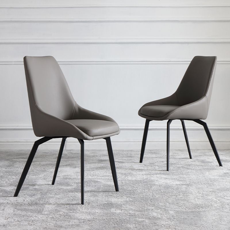 Contemporary Dining Chair Dining Arm Side Chairs for Kitchen with Metal Legs