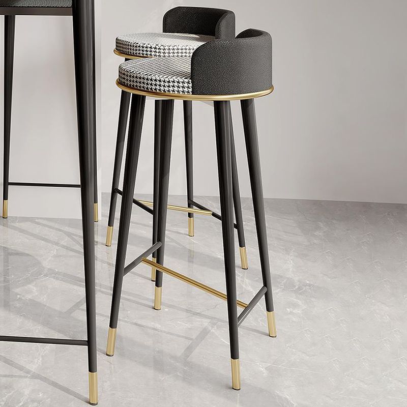 Indoor Metal Pub Set 1/3 Pcs Bar Table with Stone Top and Low Back Bar Stools