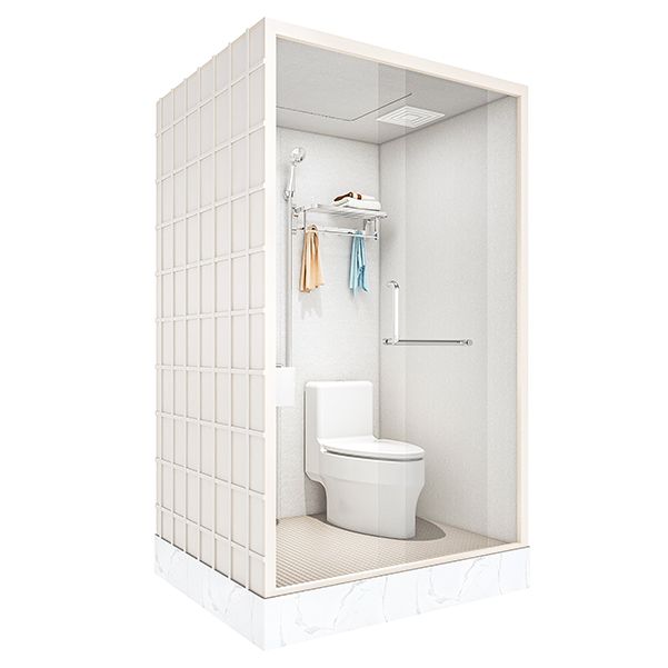 Home Shower Stall Rectangle Shower Stall with Faucet and Rain Shower
