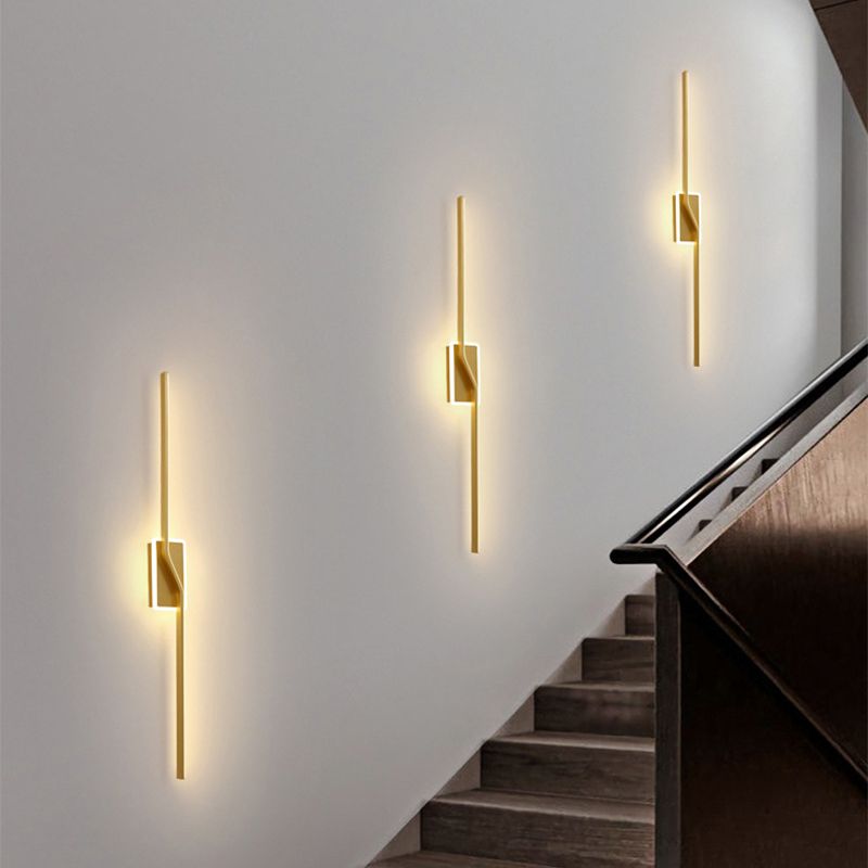 Contemporary Vanity Lights Gold Metal Vanity Wall Light Fixtures for Bathroom