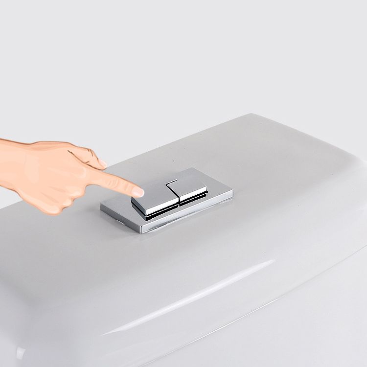 Modern Elongated Toilet Bowl White Flush Toilet with Seat for Bathroom