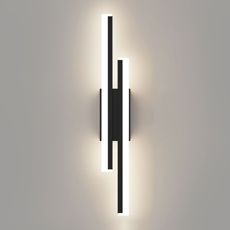Nordic Style Iron Wall Light Strip Shape Wall Lamp with Acrylic Shade for Bedroom