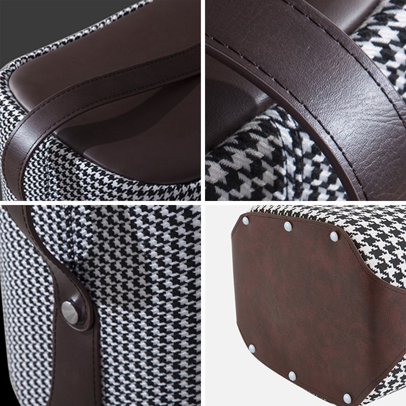 Contemporary Faux Leather Upholstered Ottoman Rectangle Shape Standard