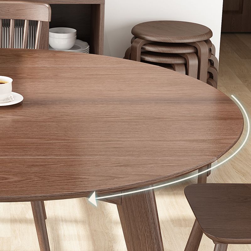 Solid Wood Dining Table Modern Brown 4 Legs Dining Table for Home Use