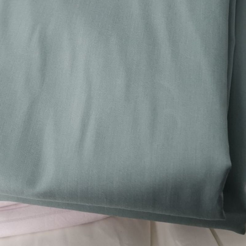 Cotton Fitted Sheet 1-Piece Silky Pure Color Wrinkle Resistant Sheet Set